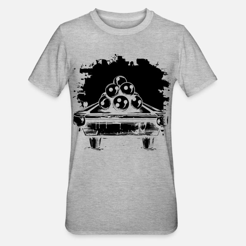 Look BD Billard - T-shirt polycoton Unisexe - gris chiné