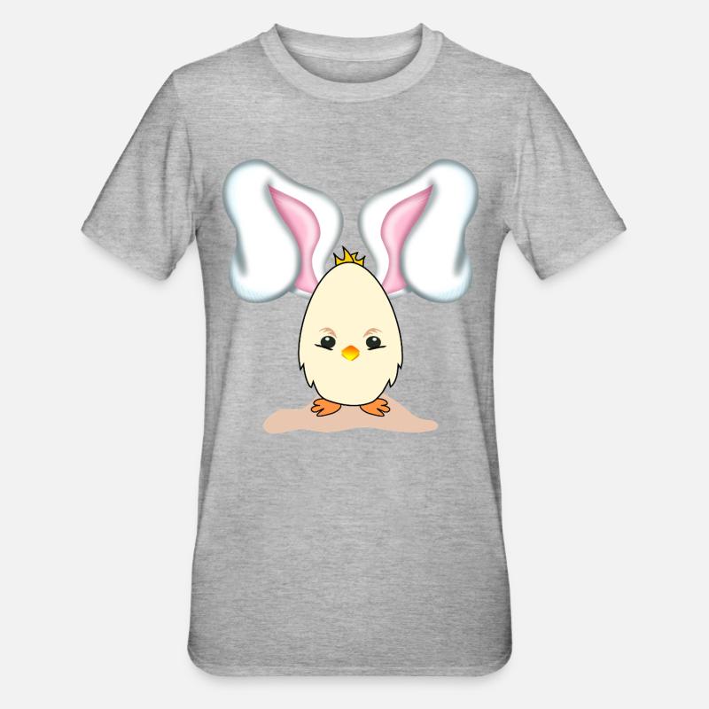 EASTER BUNNY CHICK EASTER BUNNY - Unisex Polycotton T-Shirt - heather grey
