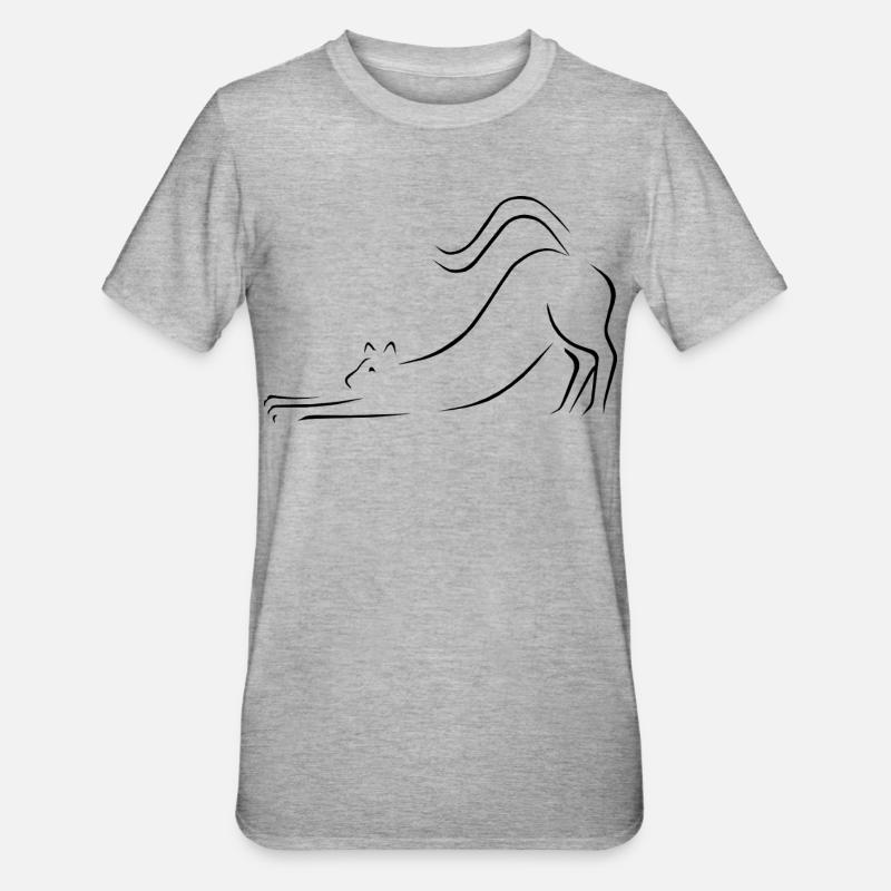chat - T-shirt polycoton Unisexe - gris chiné