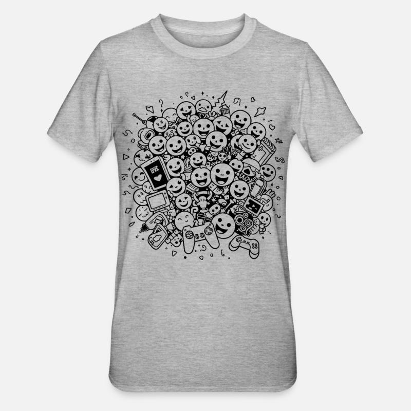Zocker Generation - Unisex Polycotton T-Shirt - Grau meliert