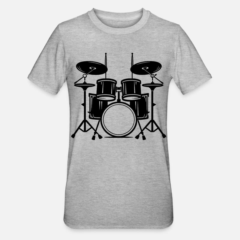 Percussion - T-shirt polycoton Unisexe - gris chiné