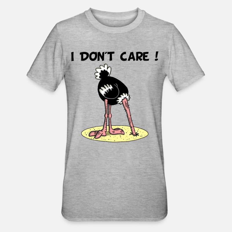 Autruche - T-shirt polycoton Unisexe - gris chiné