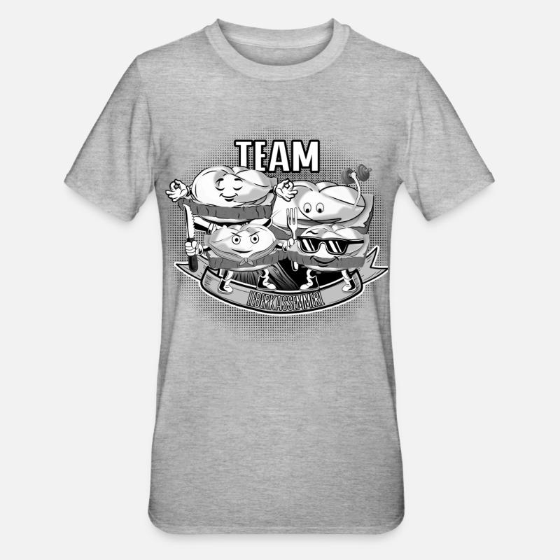 L’équipe Leberkassemmel – Snack Squad ! - T-shirt polycoton Unisexe - gris chiné
