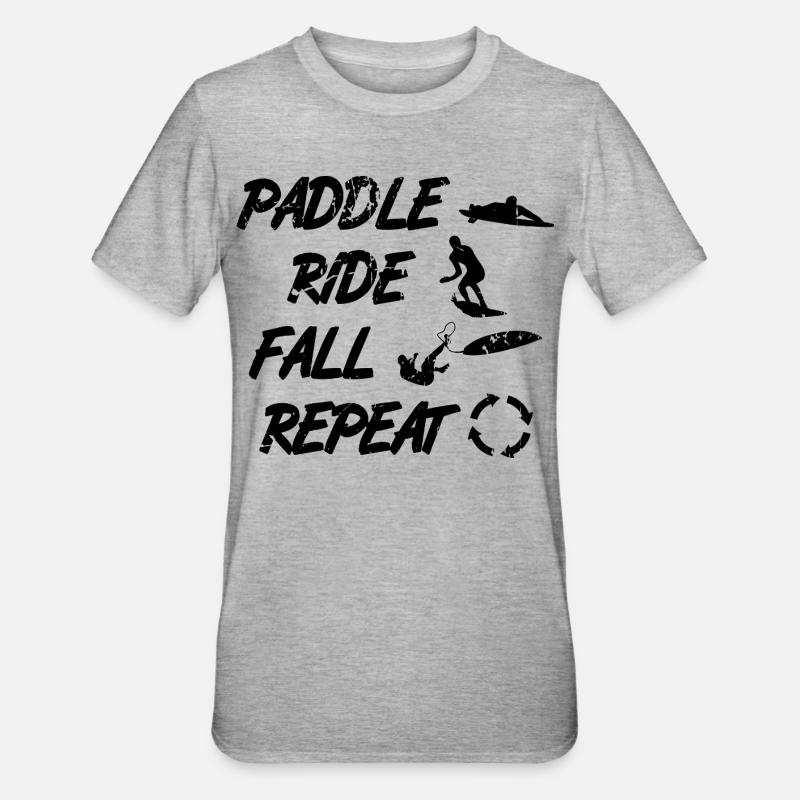 Surftrainer Spruch - Unisex Polycotton T-Shirt - Grau meliert