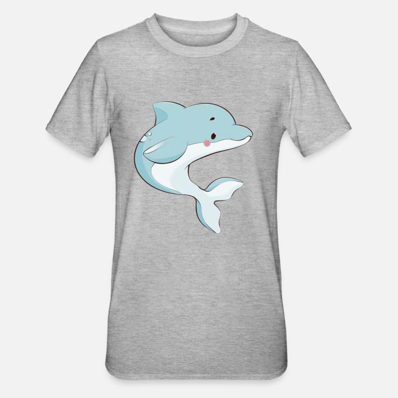 Dauphin - T-shirt polycoton Unisexe - gris chiné