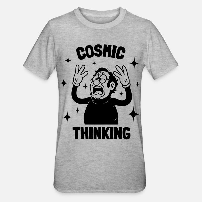 Cosmic Thinking - Unisex Polycotton T-Shirt - heather grey