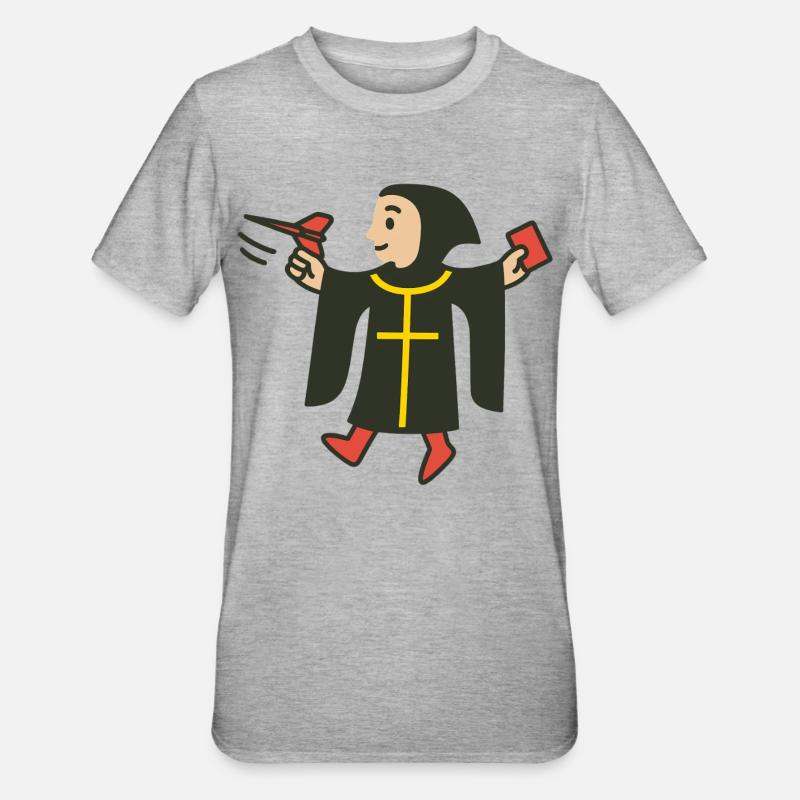 München spielt Dart - Unisex Polycotton T-Shirt - Grau meliert