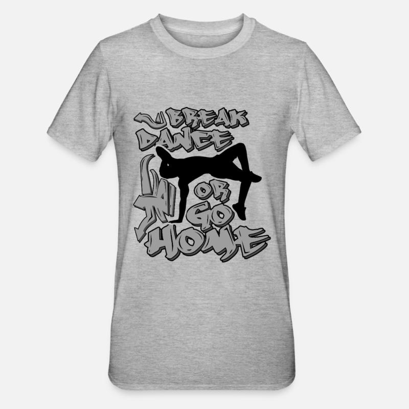 Dicton Breakdance - T-shirt polycoton Unisexe - gris chiné