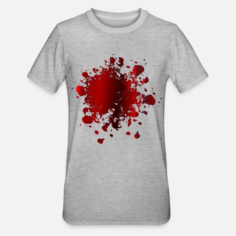 MACCHIE DI SANGUE COSTUME SANGUE - Maglietta unisex, mix cotone e poliestere - grigio melange