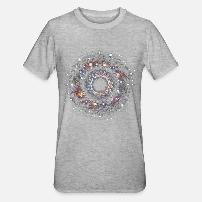 Mandala du Vide - T-shirt polycoton Unisexe - gris chiné