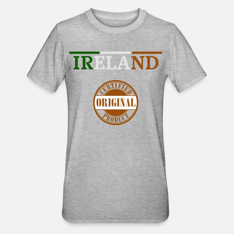 Drapeau de l’Irlande, Irish Pride - T-shirt polycoton Unisexe - gris chiné