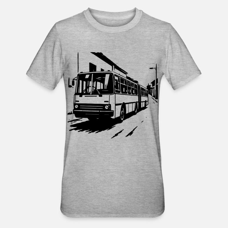 Ostblock-Bus Legende - Unisex Polycotton T-Shirt - Grau meliert