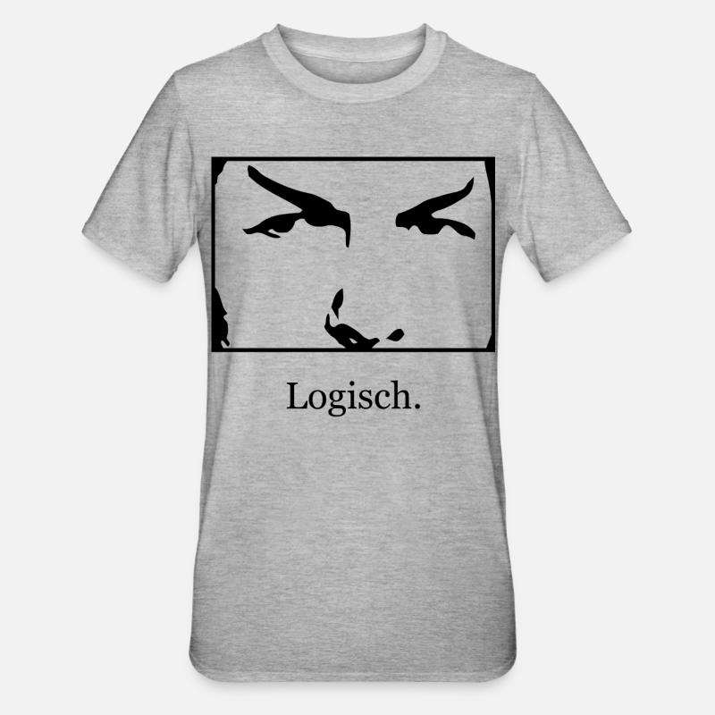 Logisch - Unisex Polycotton T-Shirt - Grau meliert