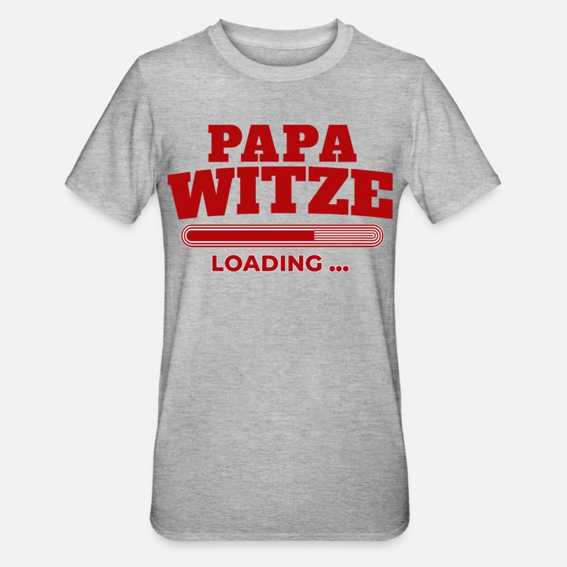 PapaWitze Loading Bar - Unisex Polycotton T-Shirt - Grau meliert