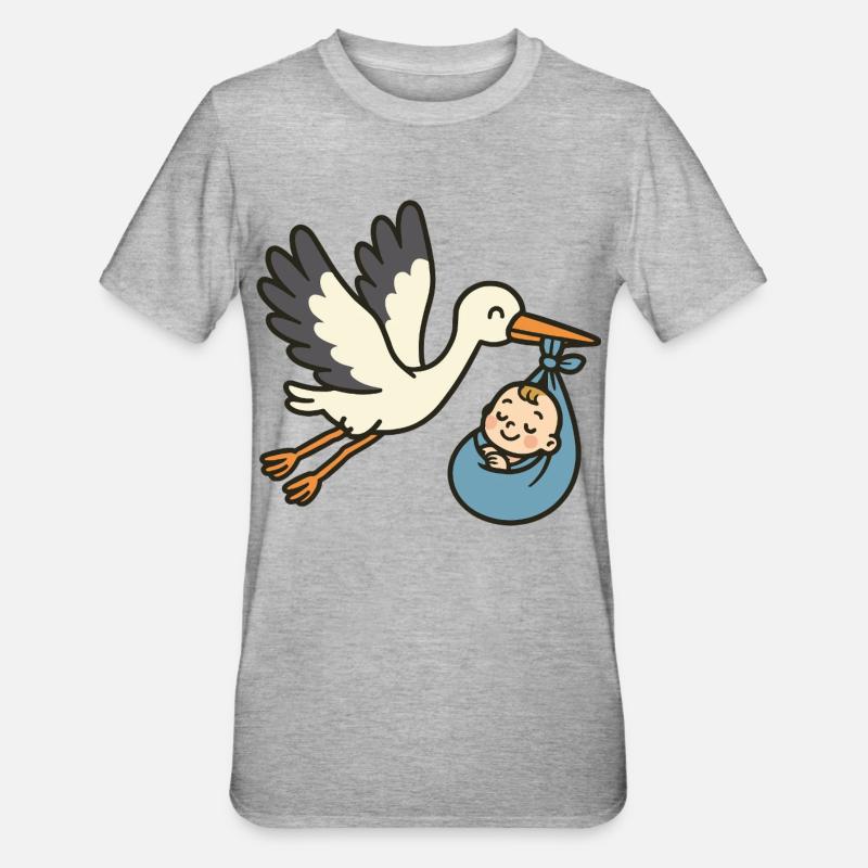 Livraison classique de Stork - T-shirt polycoton Unisexe - gris chiné