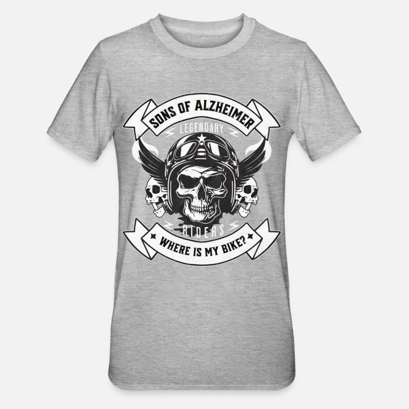 Fils d’Alzheimer | Où est mon vélo ? - T-shirt polycoton Unisexe - gris chiné