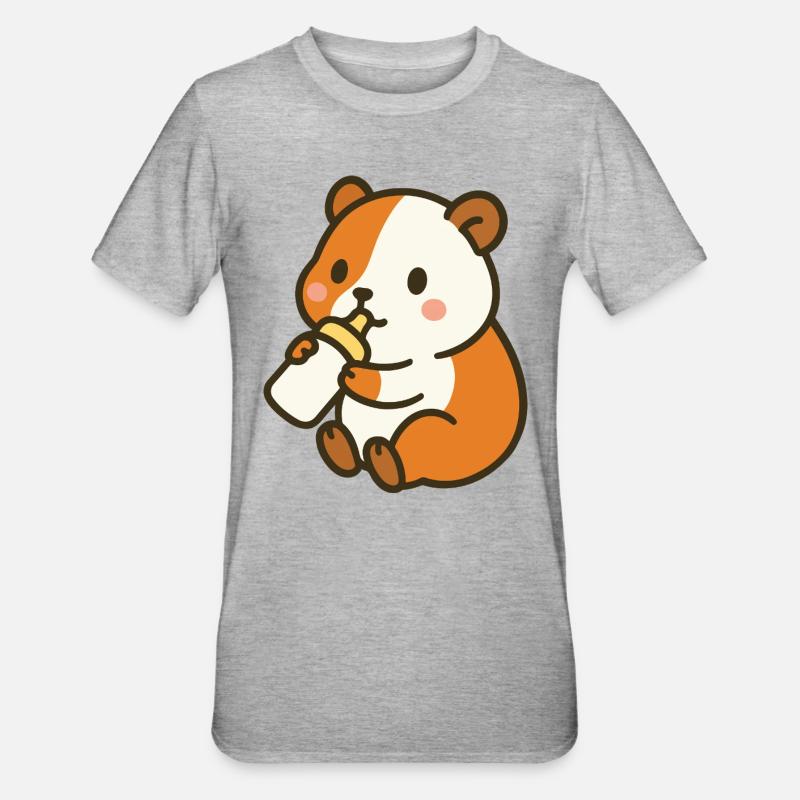 Flacon Bonheur Cochon d’Inde - T-shirt polycoton Unisexe - gris chiné