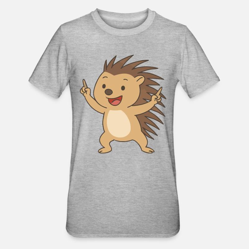 Tanzender Stachelheld - Unisex Polycotton T-Shirt - Grau meliert