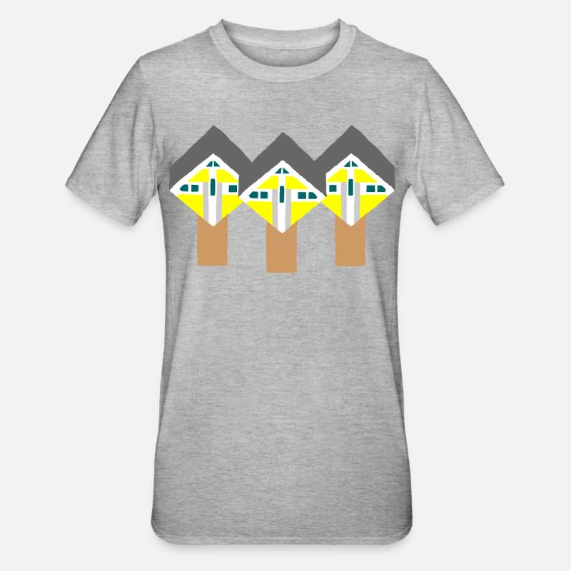 Kubushäuser - Unisex Polycotton T-Shirt - Grau meliert