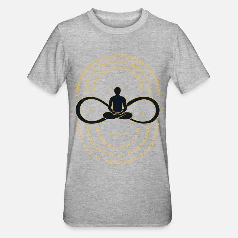 Alan Watts Time Infinity Tee - Unisex Polycotton T-Shirt - heather grey