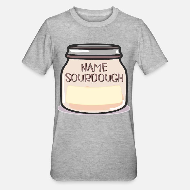 NAME SOURTEIG - Unisex Polycotton T-Shirt - Grau meliert