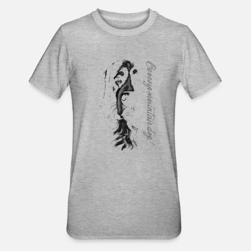Berner Sennenhund - Unisex Polycotton T-Shirt - Grau meliert