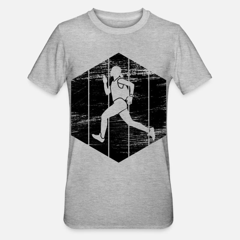 Runner - Unisex Polycotton T-Shirt - heather grey