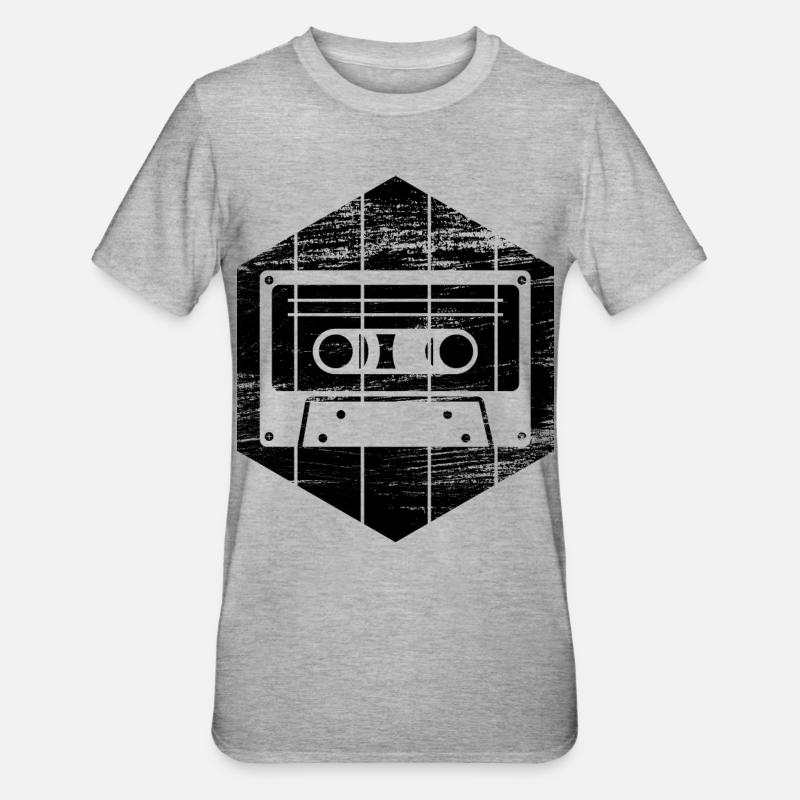 80s cassette - Unisex Polycotton T-Shirt - heather grey