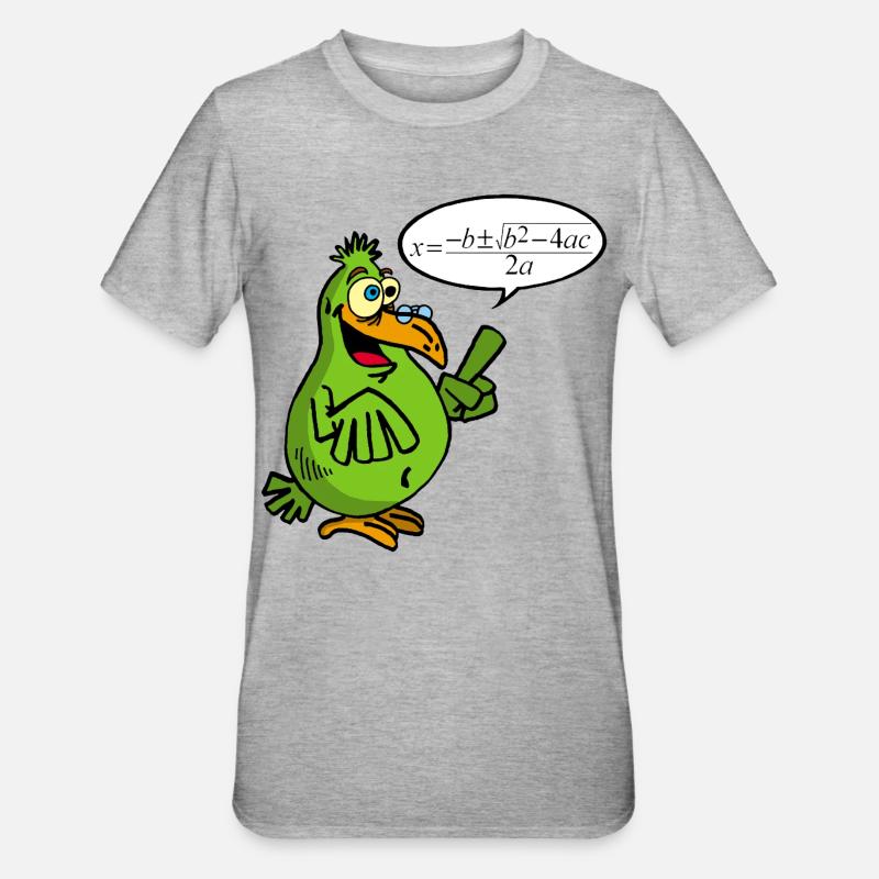 Intelligenter Vogel - Unisex Polycotton T-Shirt - Grau meliert