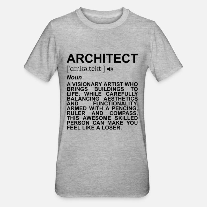 Architect Meaning - Unisex Polycotton T-Shirt - heather grey