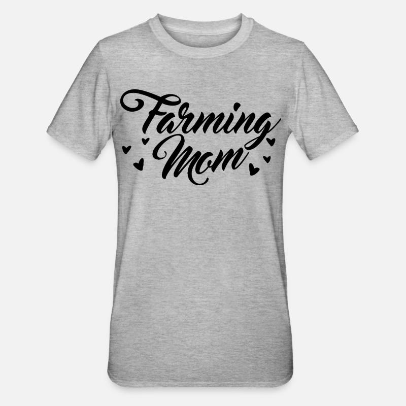 Bauernhof Mutter - Unisex Polycotton T-Shirt - Grau meliert