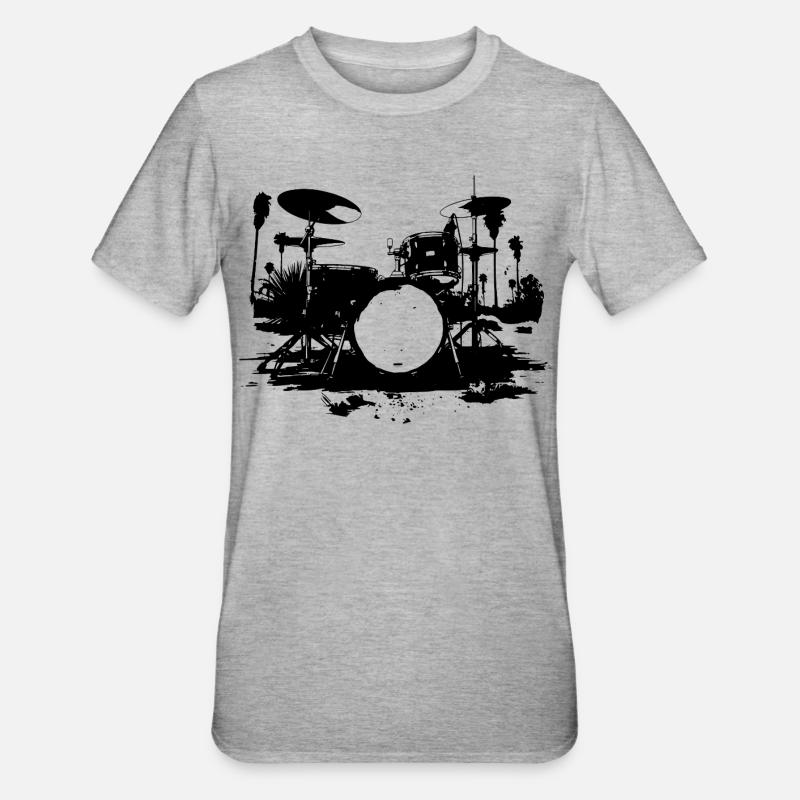 Percussion - T-shirt polycoton Unisexe - gris chiné