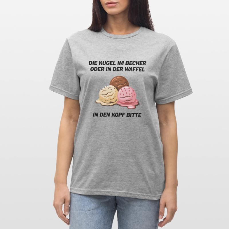Die Kugel im Becher oder in der Waffel? Unisex Polycotton T-Shirt