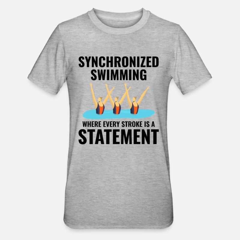 Nageuses synchronisées triomphantes - T-shirt polycoton Unisexe - gris chiné