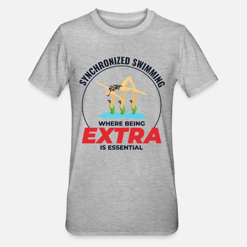 Natation synchronisée où être extra - T-shirt polycoton Unisexe - gris chiné