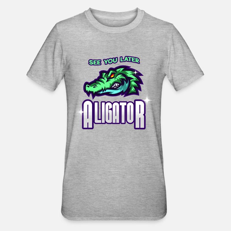 À plus tard Aligator - T-shirt polycoton Unisexe - gris chiné