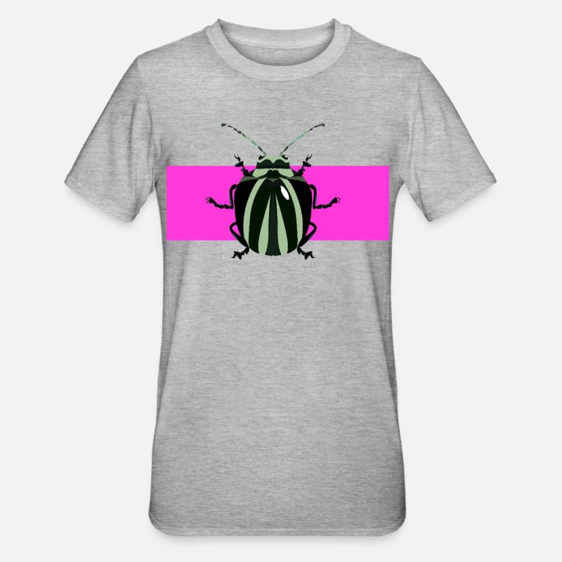 Abstract bug desgin - Unisex Polycotton T-Shirt - Grau meliert