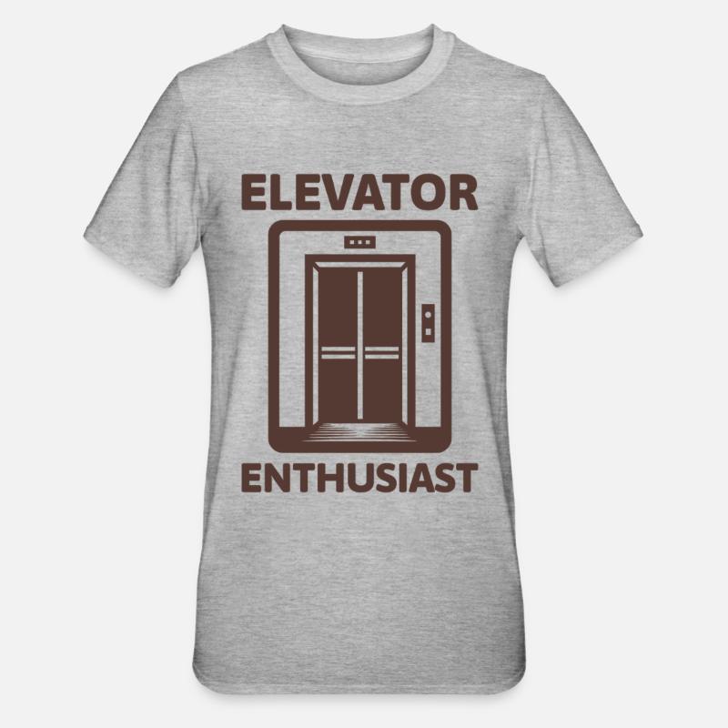 Elevator Enthusiast Elevator Lover - Unisex Polycotton T-Shirt - heather grey