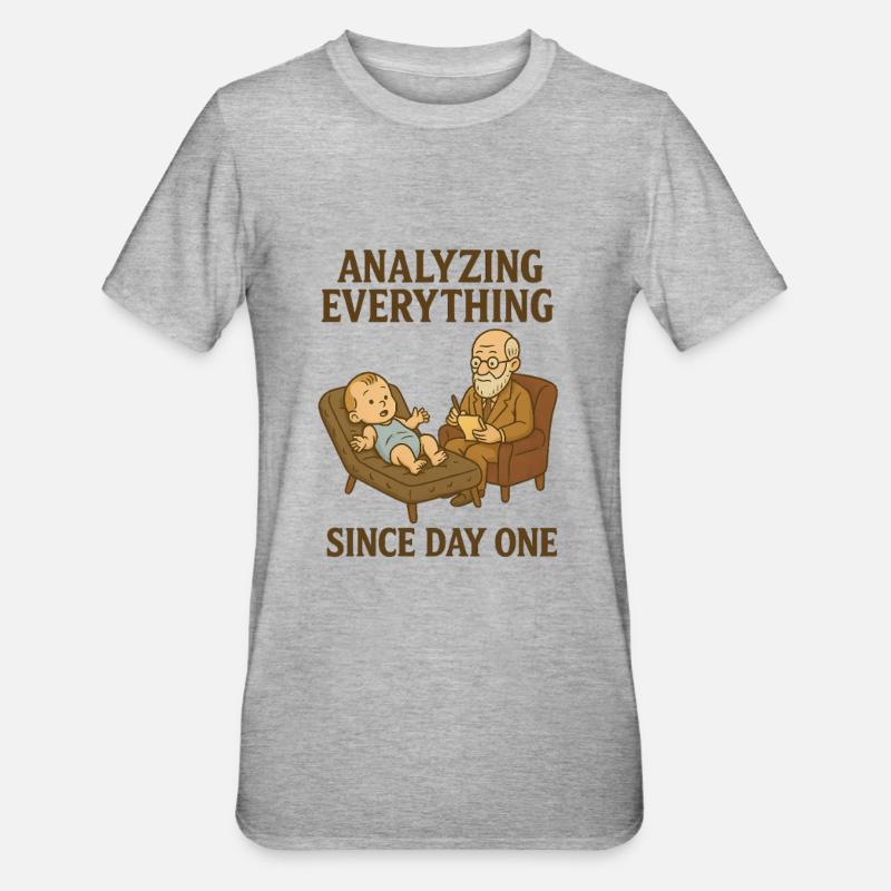 Analyzing everthing since day one - Unisex Polycotton T-Shirt - heather grey
