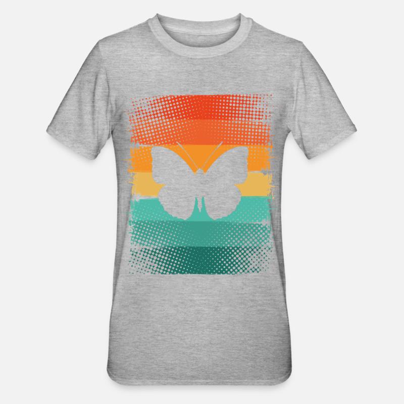 Papillon - T-shirt polycoton Unisexe - gris chiné
