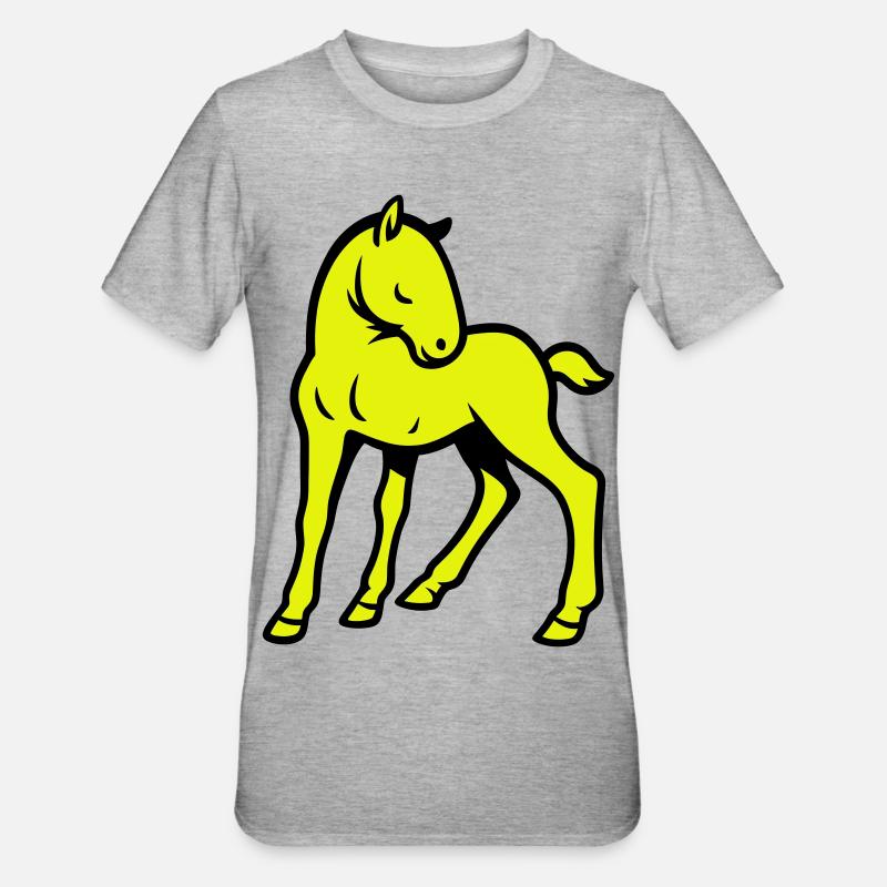 Cheval mignon - T-shirt polycoton Unisexe - gris chiné