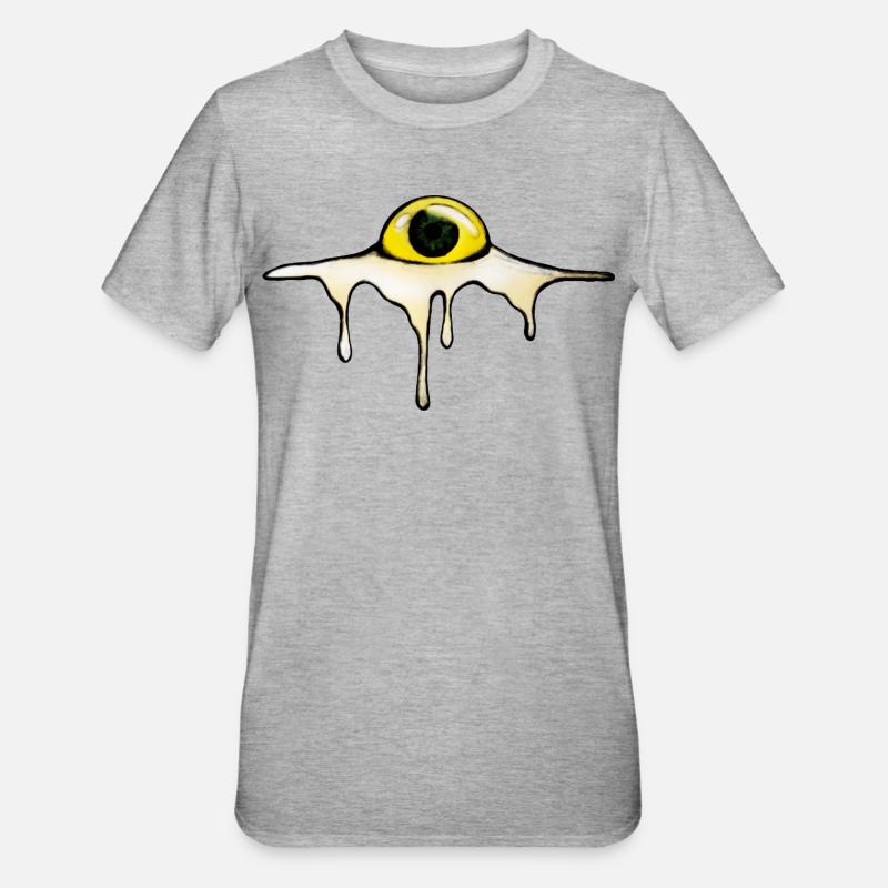 Fried Eye – Sunny Side Creepy - T-shirt polycoton Unisexe - gris chiné