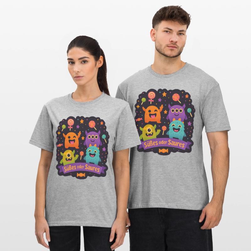 Süßes oder Saures - Monsterparty Unisex Polycotton T-Shirt