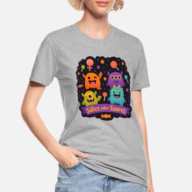 Süßes oder Saures - Monsterparty Unisex Polycotton T-Shirt