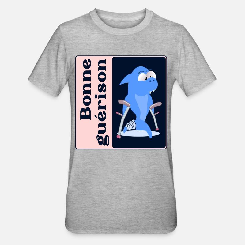Bonne guérison Pieds - T-shirt polycoton Unisexe - gris chiné