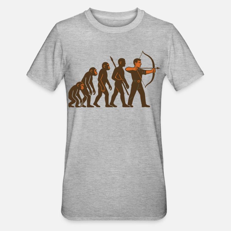 Archery Evolution Bogenschütze Bogen Ziel - Unisex Polycotton T-Shirt - Grau meliert