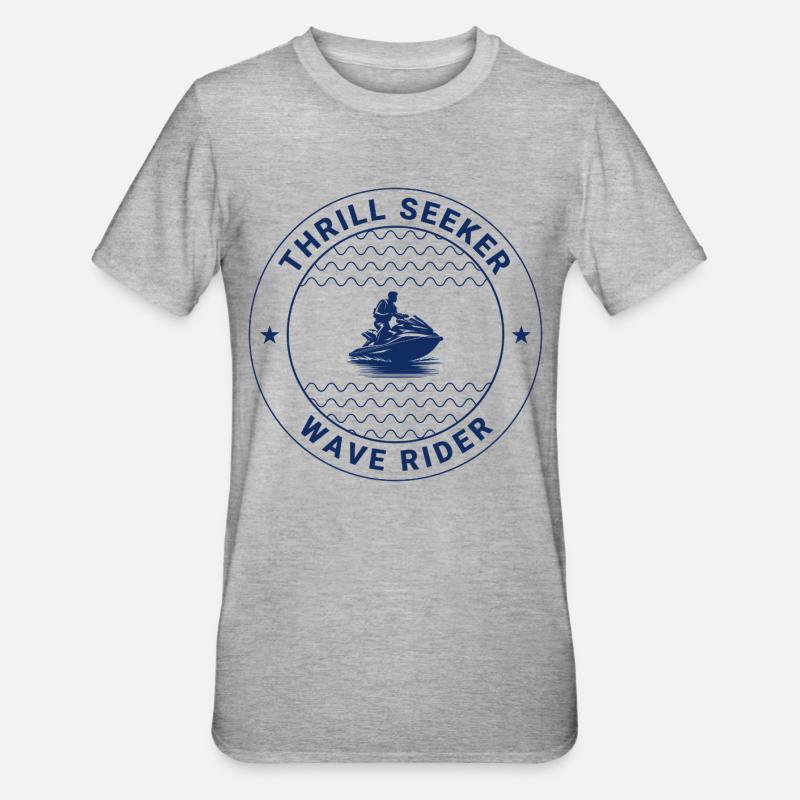 Jetski Thrill Seeker Wave Rider - T-shirt polycoton Unisexe - gris chiné