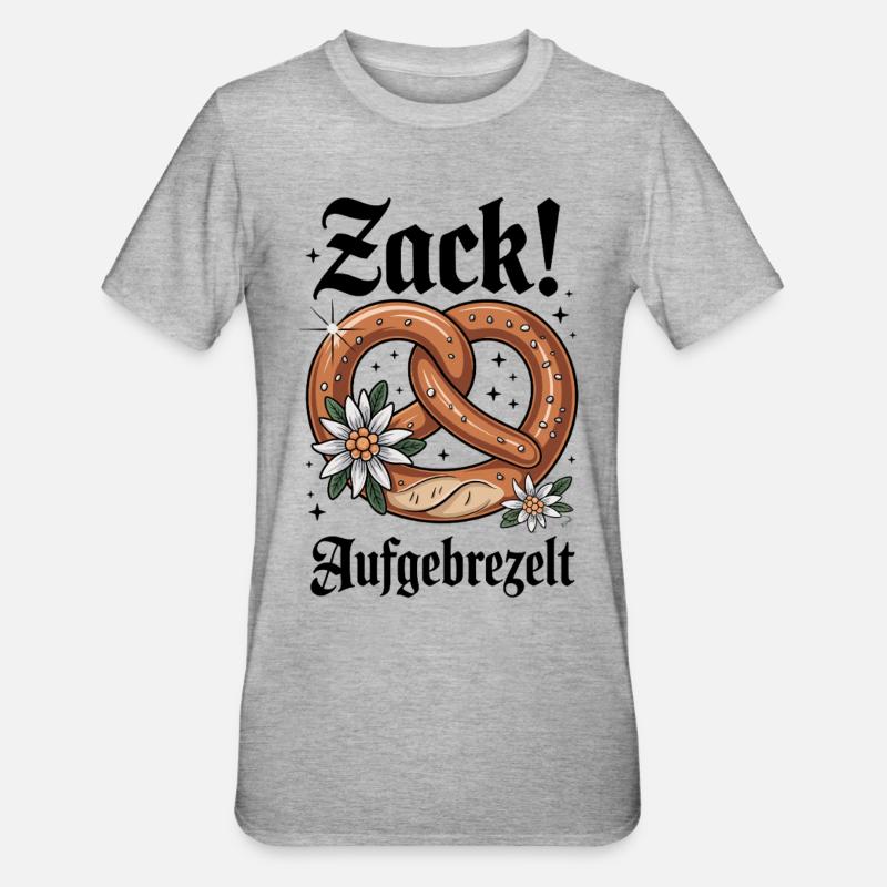 Zack habillé traditionnel dirndl remplacement - T-shirt polycoton Unisexe - gris chiné