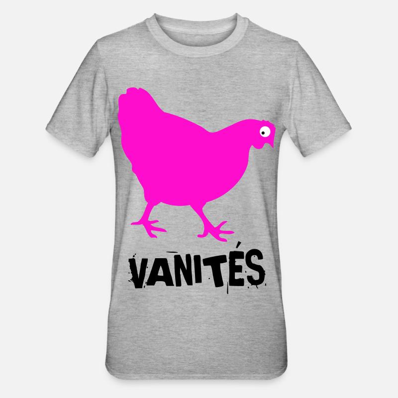 VANITÉS - T-shirt polycoton Unisexe - gris chiné
