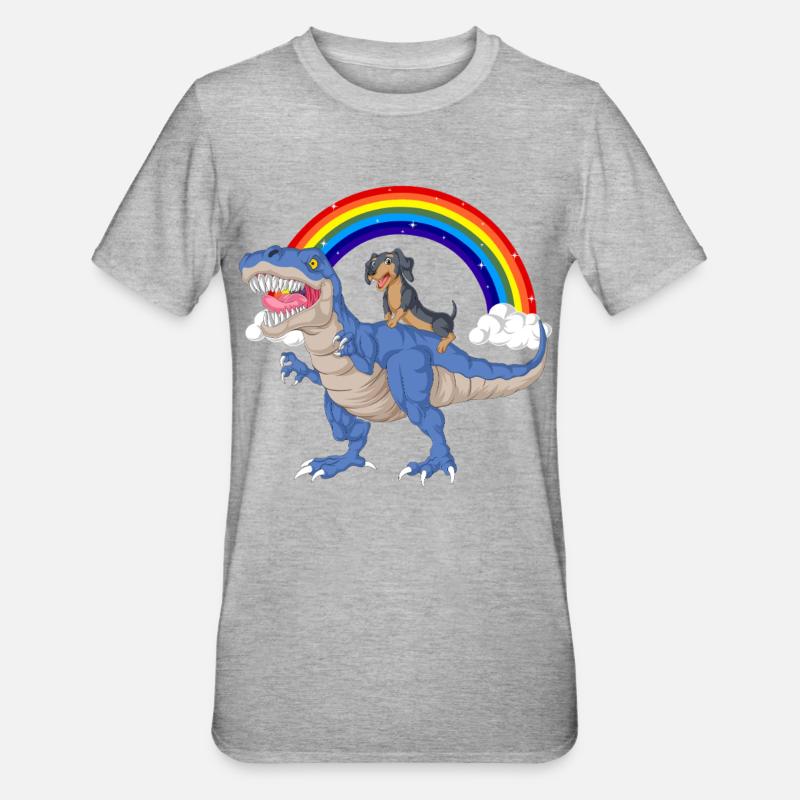 Teckel - T-shirt polycoton Unisexe - gris chiné